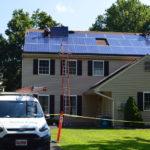 Solar panels on house