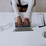 business laptop working