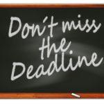 Deadline chalkboard