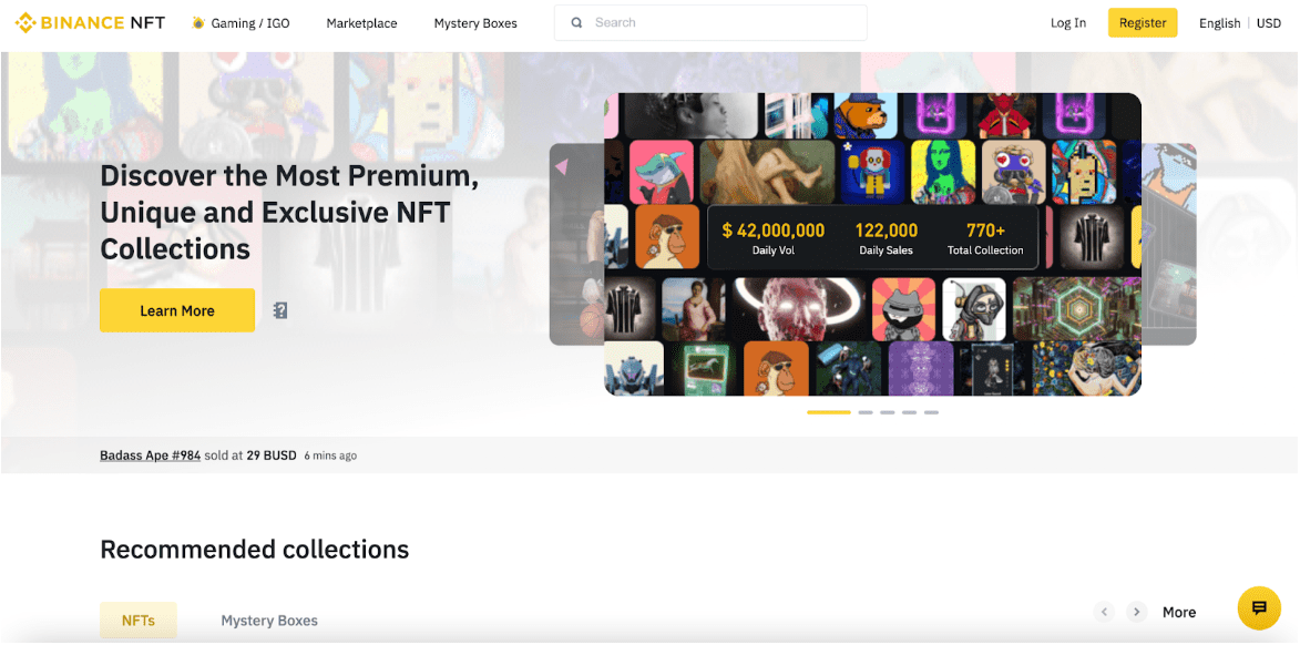 Binance NFT Marketplace