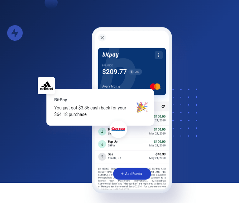 BitPay Interface and Card