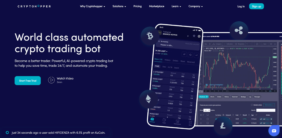 Cryptohopper Homepage