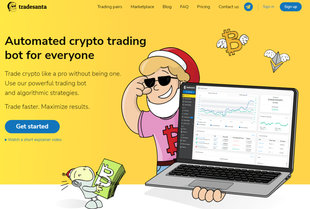 TradeSanta Homepage